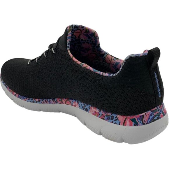 Skechers Summits Vegan Washable Bungee Sneakers - Party Mix /Black Multi, 7 Wide - Picture 2 of 10